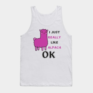 Funny Alpaca Llama Quote Tank Top